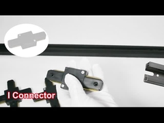 O alumínio do caminho de ferro do projetor da loja de roupa de 2 fios engrossou