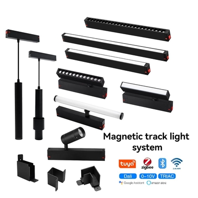 Zigbee Tuya Controle inteligente Luz de pista magnética 10W 20W Luz de inundação LED