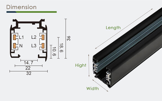 Sistema da luz da trilha do diodo emissor de luz do sistema ferroviário 0.5m 1m 1.5m da iluminação da trilha de RoHS do CE