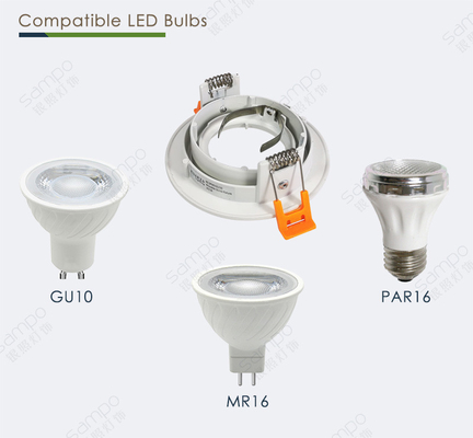 O bulbo de Mr16 G5.3 Gu10 Recessed o alojamento do alumínio de carcaça do dado do alojamento de Downlight