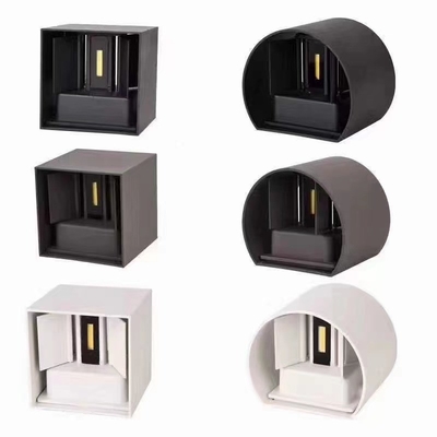 Lâmpadas de parede conduzidas brancas do pátio do jardim 7W do preto Ip65 impermeável exterior