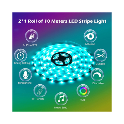 Luz de tira do diodo emissor de luz do OEM SMD 5050 RGB Smart impermeável para a decoração