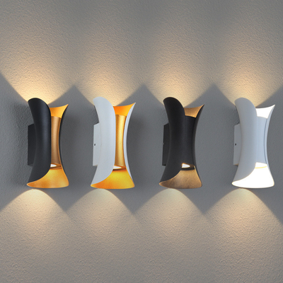 Preto Cri80 6W Ip65 da areia impermeável para cima e para baixo lâmpadas de parede conduzidas luminosas
