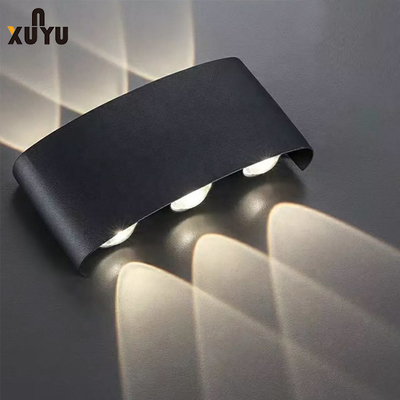 Luzes exteriores principais conduzidas da parede do jardim Ip65 do dobro de 4W 6W