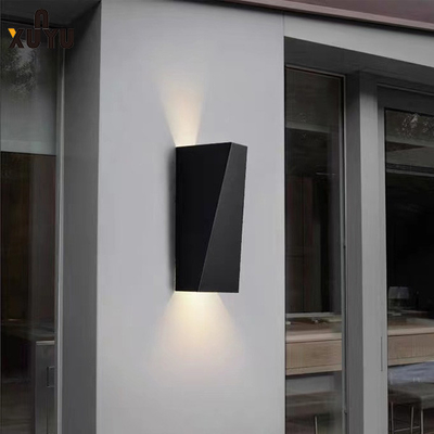 Vidro de alumínio exterior geométrico da luz 85*205*85mm da lâmpada de parede