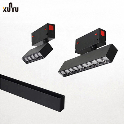Sistema conduzido magnético linear 7W/10W da luz da trilha da dobradura preta