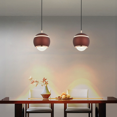 7W chumbado a luz de teto de vidro redonda esférica da luz do pendente do vidro