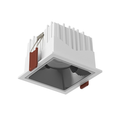 Branco Preto Quadrado COB Iluminação Regulável Dissipação de Calor Downlight Rebaixado