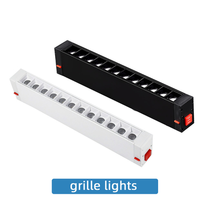 9w 18w LED luz de trilha magnética sem moldura grade embutida lâmpada para sala de estar