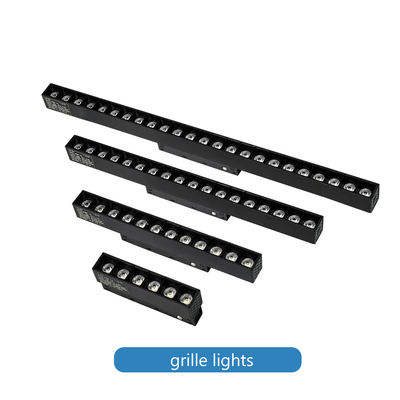 Refletor de trilho magnético preto 6w 12w 18w comercial inteligente sem luz principal