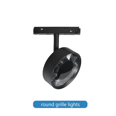 Refletor de trilho magnético redondo 9w para sala de estar com grade de iluminação para casa
