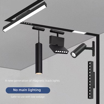 A grade linear encaixada da espiga ilumina da luz magnética da trilha do diodo emissor de luz 48V o branco preto