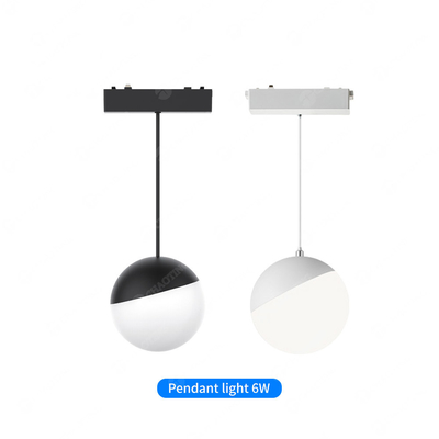 Preto Branco 180° 6W 48V Magnético Trilha Luz Ultra fina Magnética Luz de Inundação Lustreiro