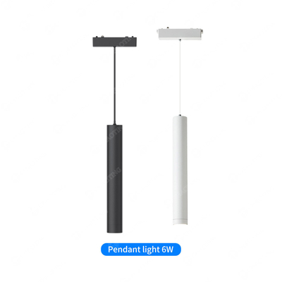 Alumínio Magnético Lâmpadas Direitas Anti-Relâmpago 6W 24° Track Rail Pendant Light