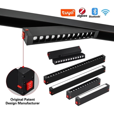 Sem luz principal Magnética da pista Superfície montada em pista linear 3000K 12W 24W Grille Light