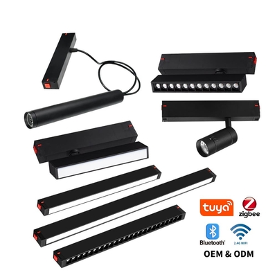 220V sem luz principal pista magnética linear 3000K 10W 20W COB Lustreiro