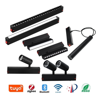 Lâmpada de tração de dupla cabeça LED magnética incorporada COB 4000K 6000K Spotlight