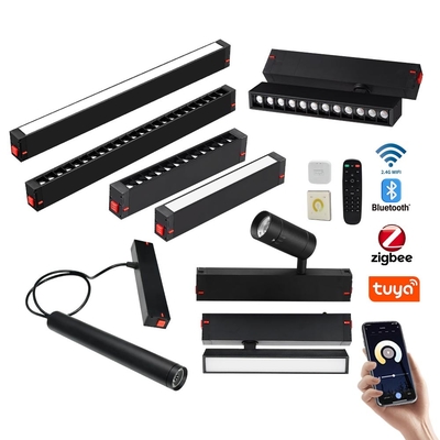 Ce Tuya Smart Manufacturer 220V Sistema de iluminação de pista magnética Iluminação de pista comercial com contador magnético
