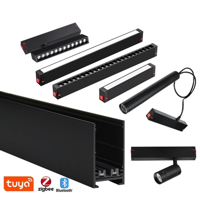 Lâmpada de pista magnética incorporada Luz de linha LED Lâmpada de faixa pendente