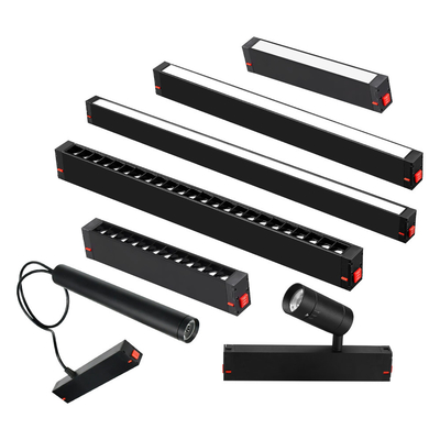 220V Alta Voltagem Incorporado Masterless Magnetic Track Grille Luz de Inundação Para Casa Sala de estar